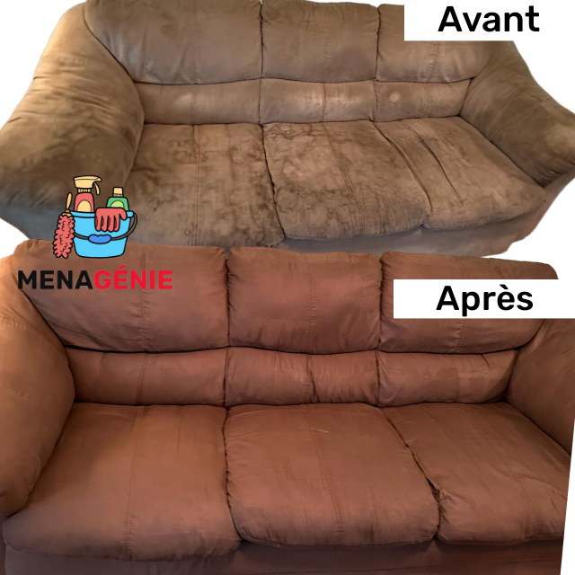 Nettoyage Divan Avant Après